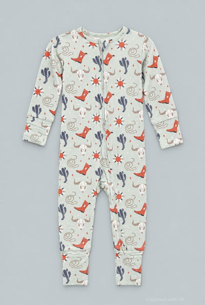 Bulls Boots Lasso Western Convertible Romper - Dude Ranch - Romper