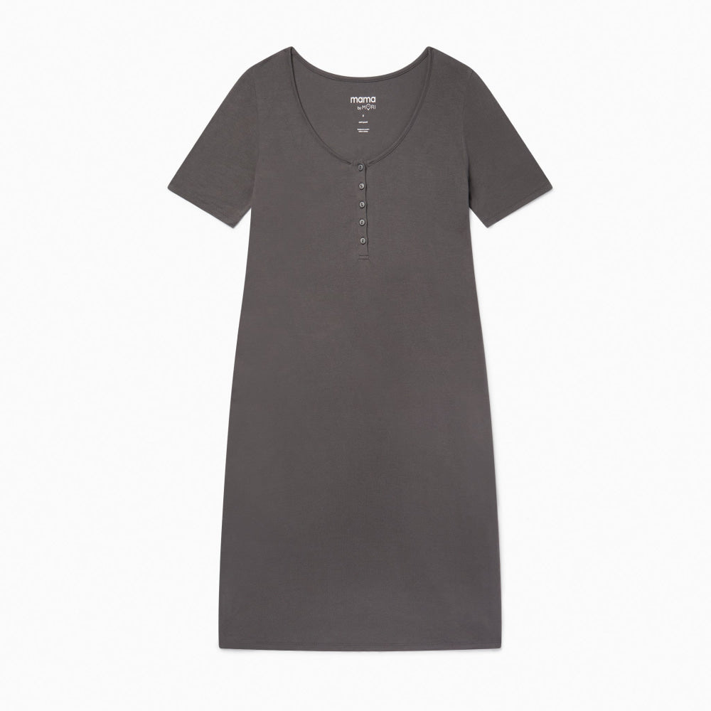 Bump to Baby Nightdress - Charcoal - Nightgown
