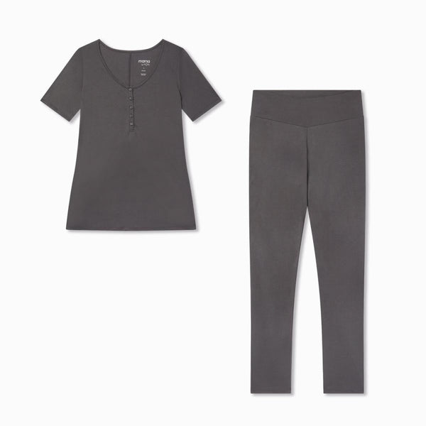 Bump to Baby Pyjamas - Charcoal - Maternity Pajamas