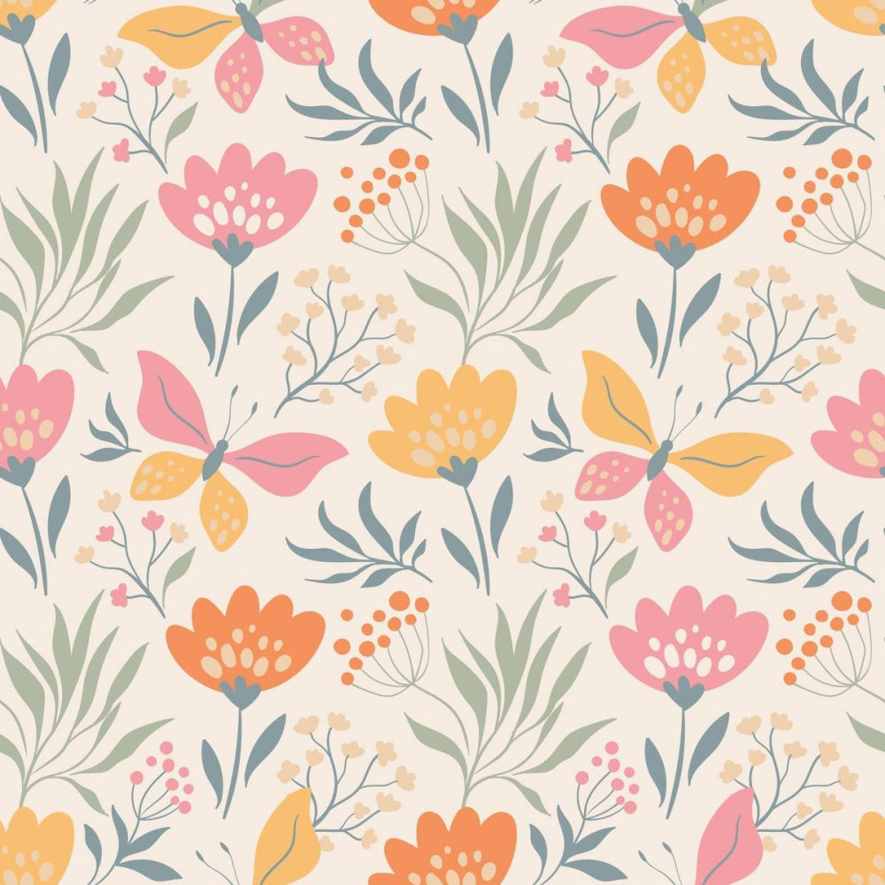 Burp Cloth - Butterfly Floral - OS - Burp cloth