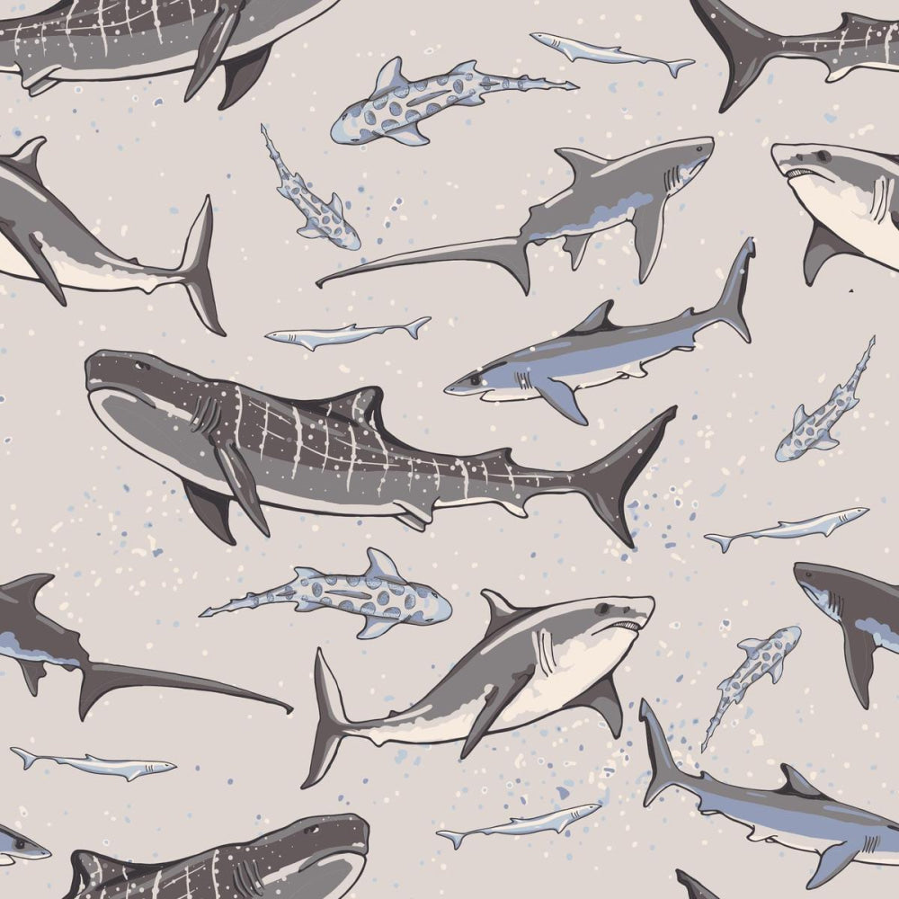 Burp Cloth - Sharks - OS - Burp cloth