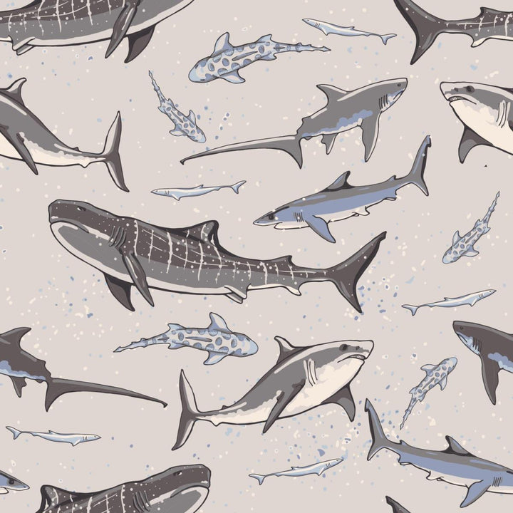 Burp Cloth - Sharks - OS - Burp cloth
