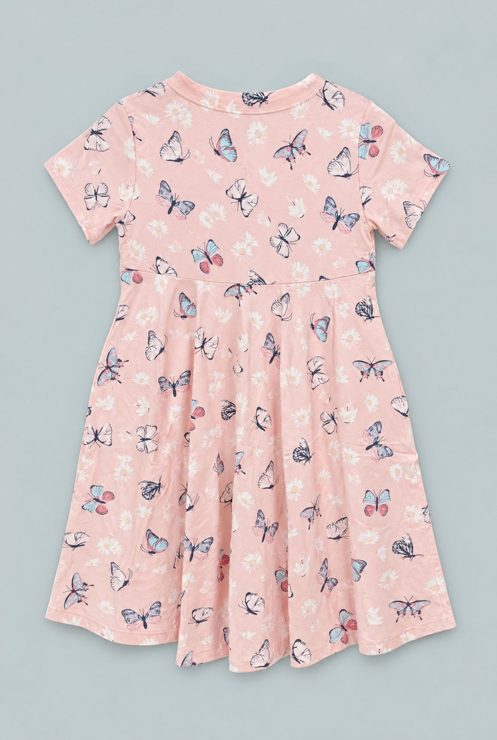 Butterfly Daisy Bamboo Cap Sleeve Swirly Girl Dress - Butterfly Daisy Pink - Dresses