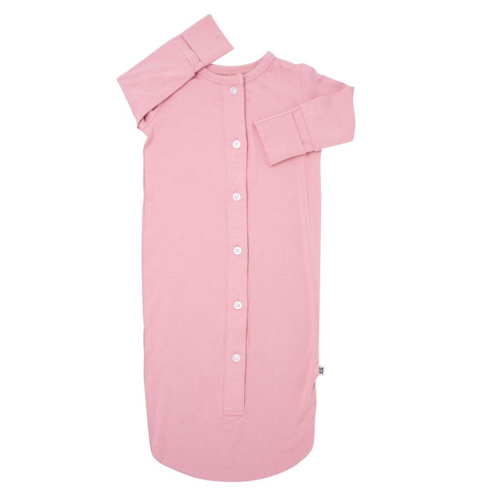 Button Gown - Pale Mauve - OS - Nightgown