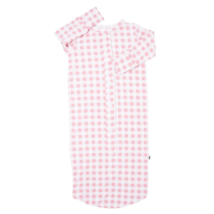 Button Gown - Pink Gingham - OS - Nightgown