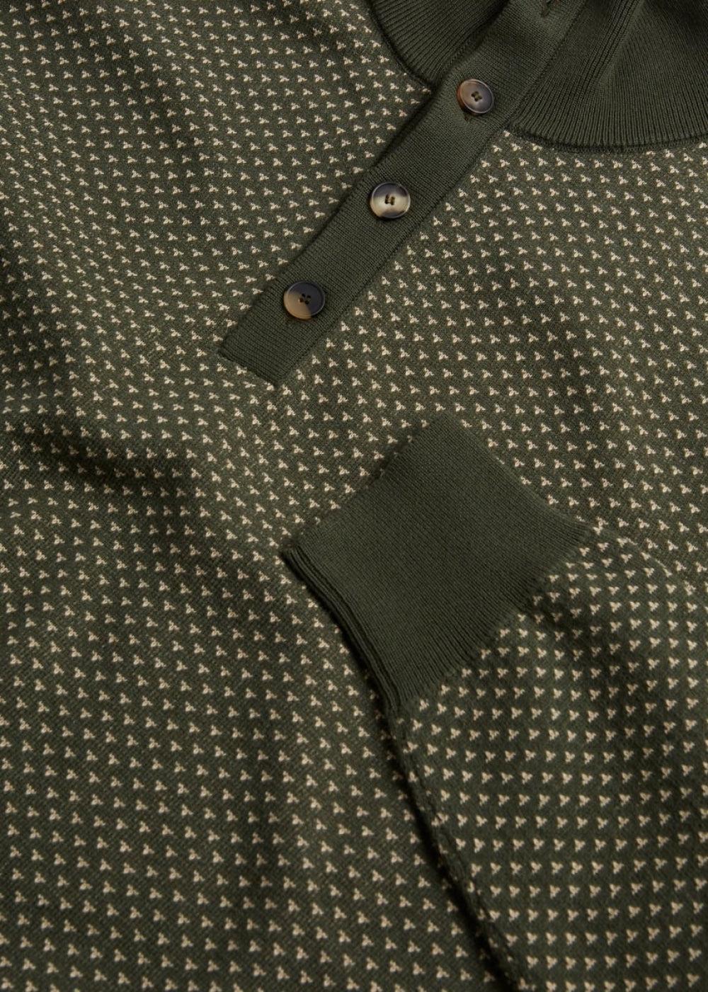 Button Mock Neck Sweater - Olive - XXL (46) - Sweater