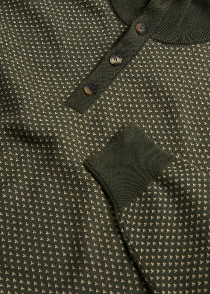 Button Mock Neck Sweater - Olive - XXL (46) - Sweater