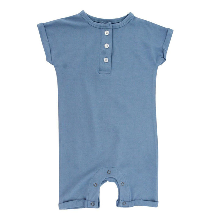 Button Romper - Bijou Blue - Romper