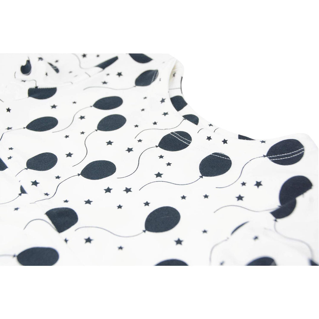 Swirly Girl Short Sleeve Dress - Black Balloons