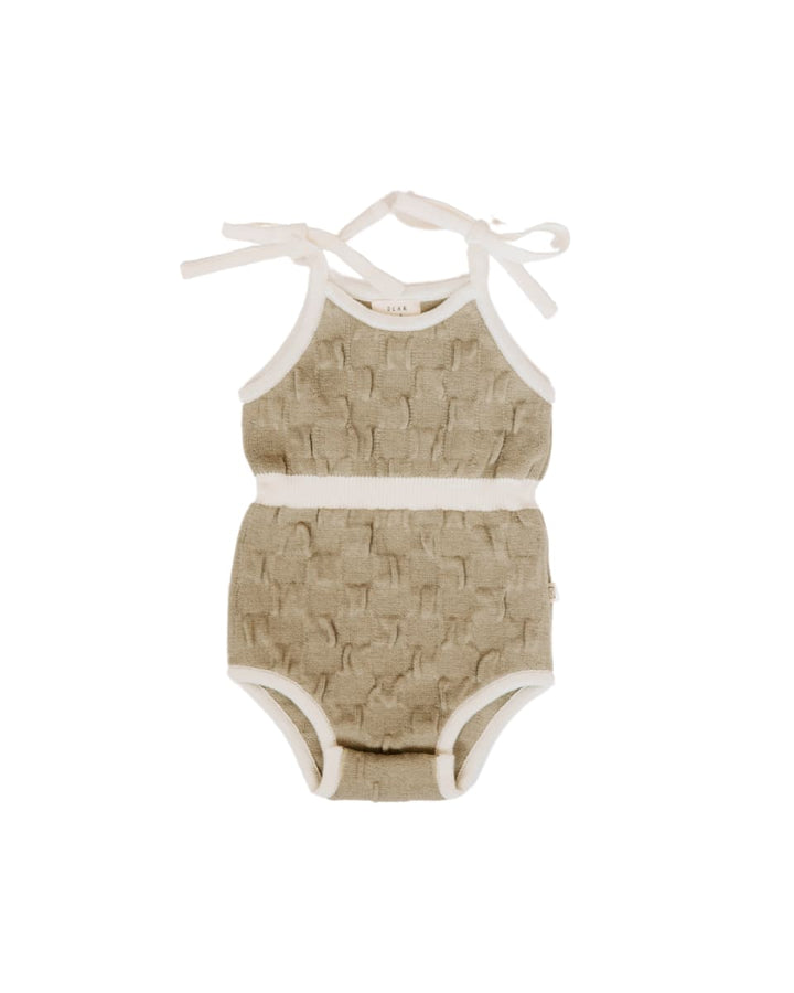 Organic Cotton Magnetic Bubble Romper - Truffle