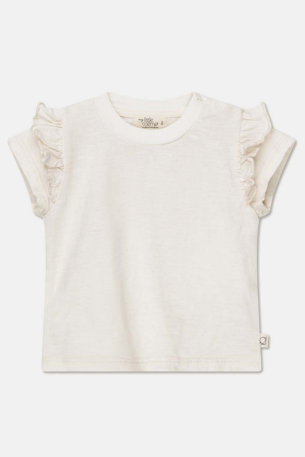 Slub ruffle baby t-shirt - Ivory