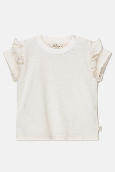 Slub ruffle baby t-shirt - Ivory