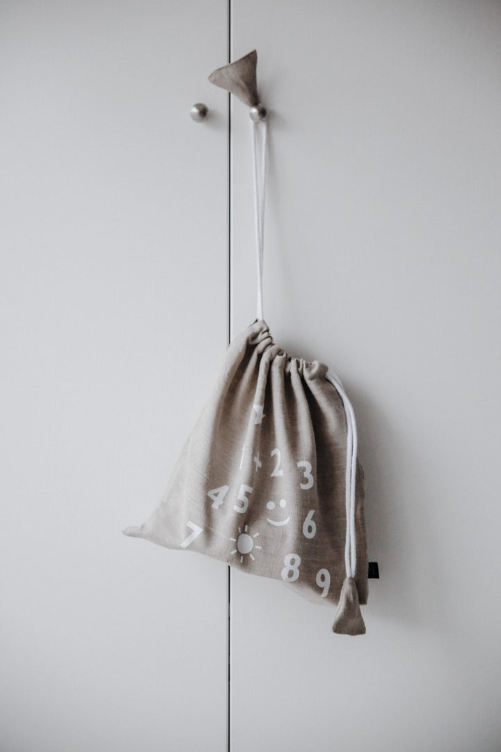 Wooden Math Blocks in White - Wood