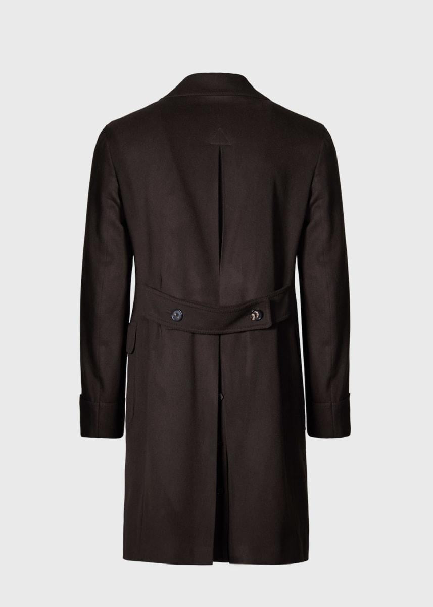 Wool & Cashmere Double Breasted Coat - Brown