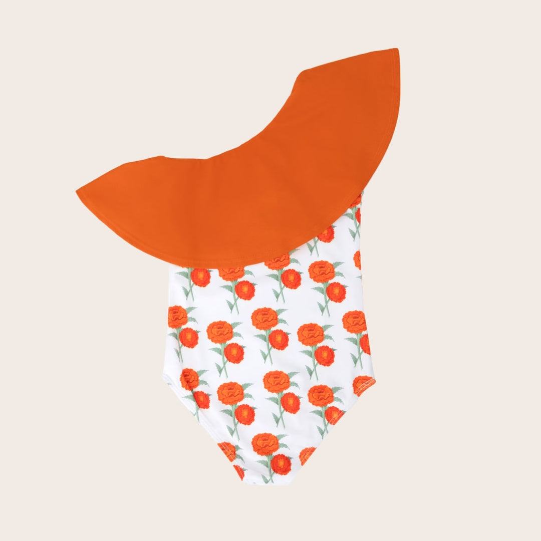 One Shoulder Ruffle - Naples Floral