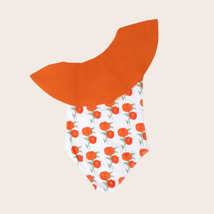One Shoulder Ruffle - Naples Floral