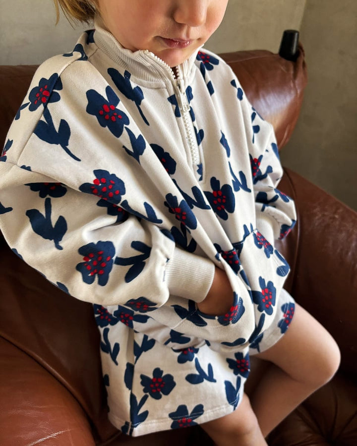 Quarter Zip - Fleur Denim