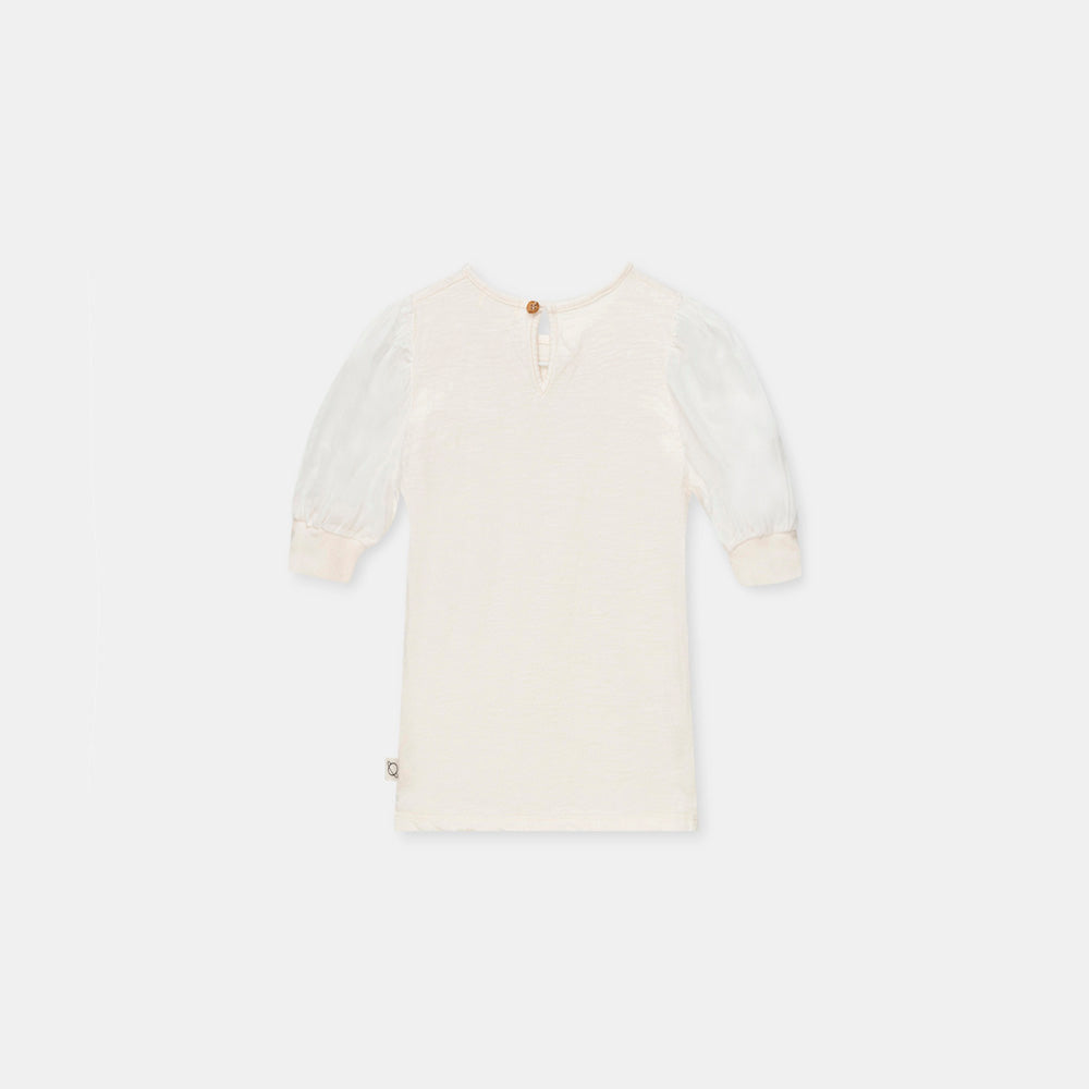 Slub Puff Sleeve T-Shirt - Ivory