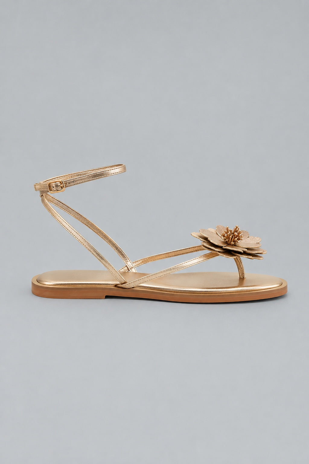 Mismatch Magnolia Sandals - Gold