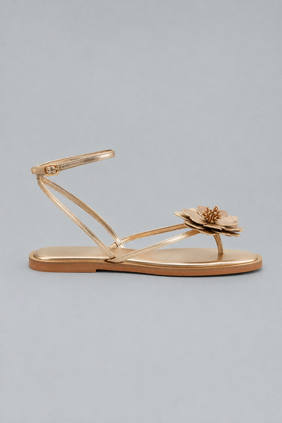 Mismatch Magnolia Sandals - Gold