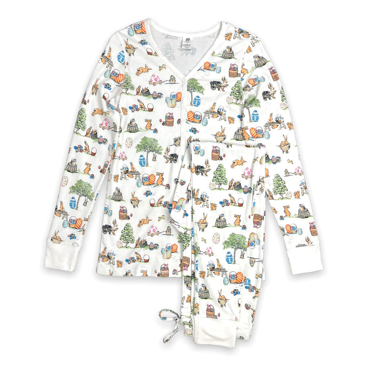 Women's Jogger & Henley Pajama Set - Egg Hunt