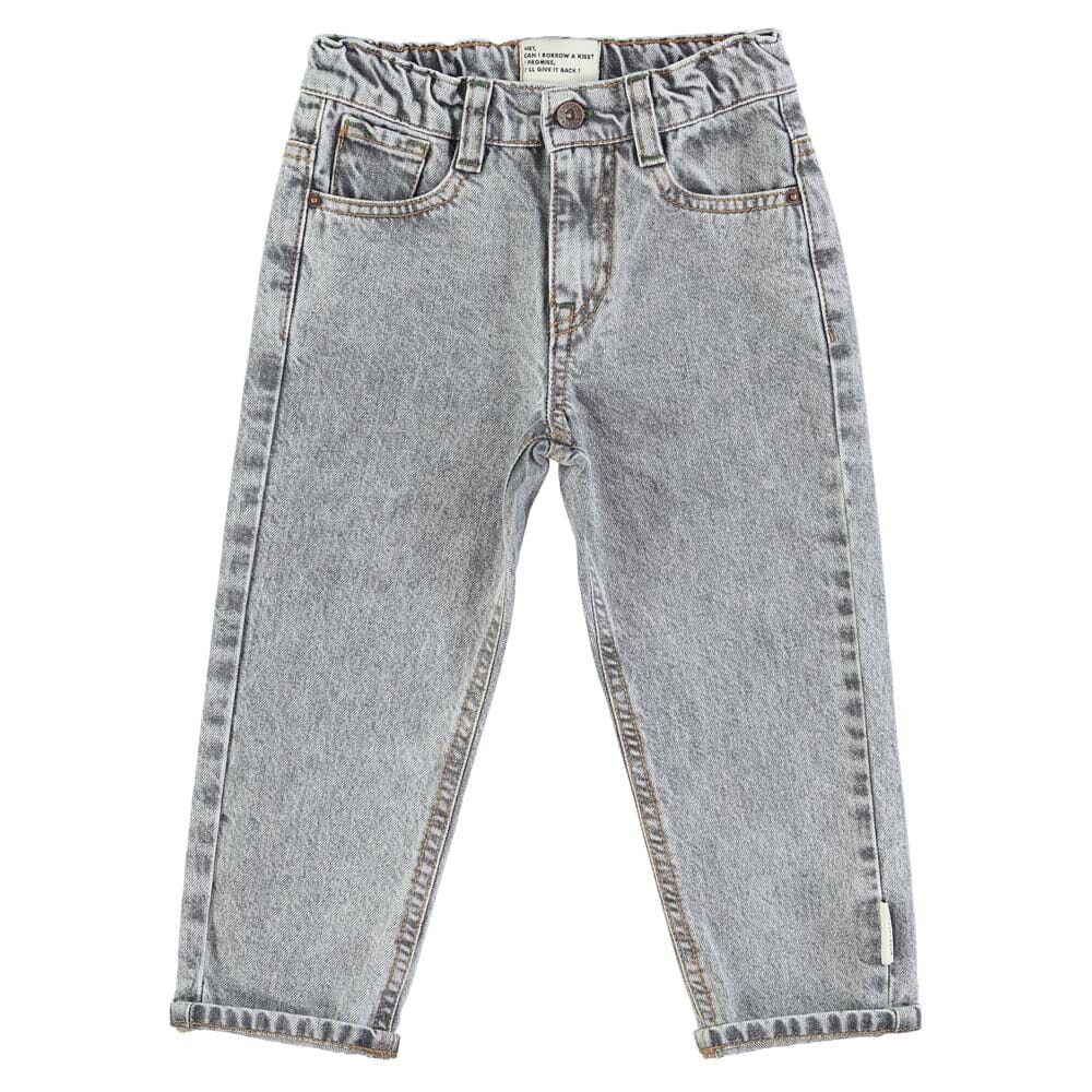 Unisex Trouser - Washed Grey Denim Trousers Piupiuchick 