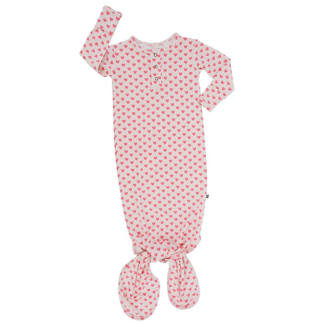 Knotted Gown - Pink Hearts