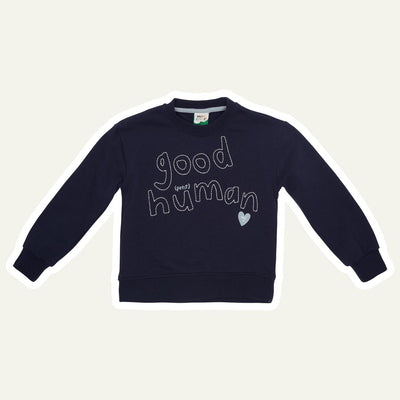 Good Human Kid Sweatshirt - Navy