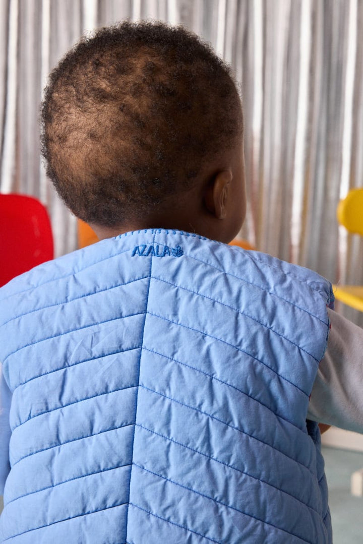 Pablo Reversible Vest - Azure Blue