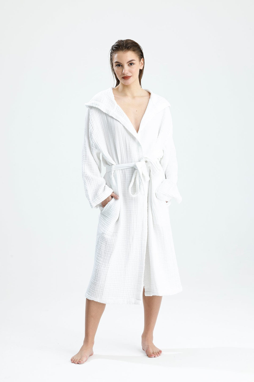 Muslin White Bathrobe