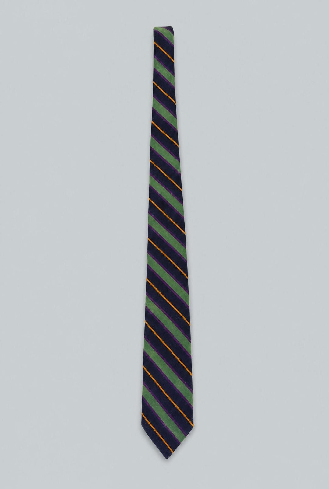 Wool & Cotton Stripe Tie - Gold