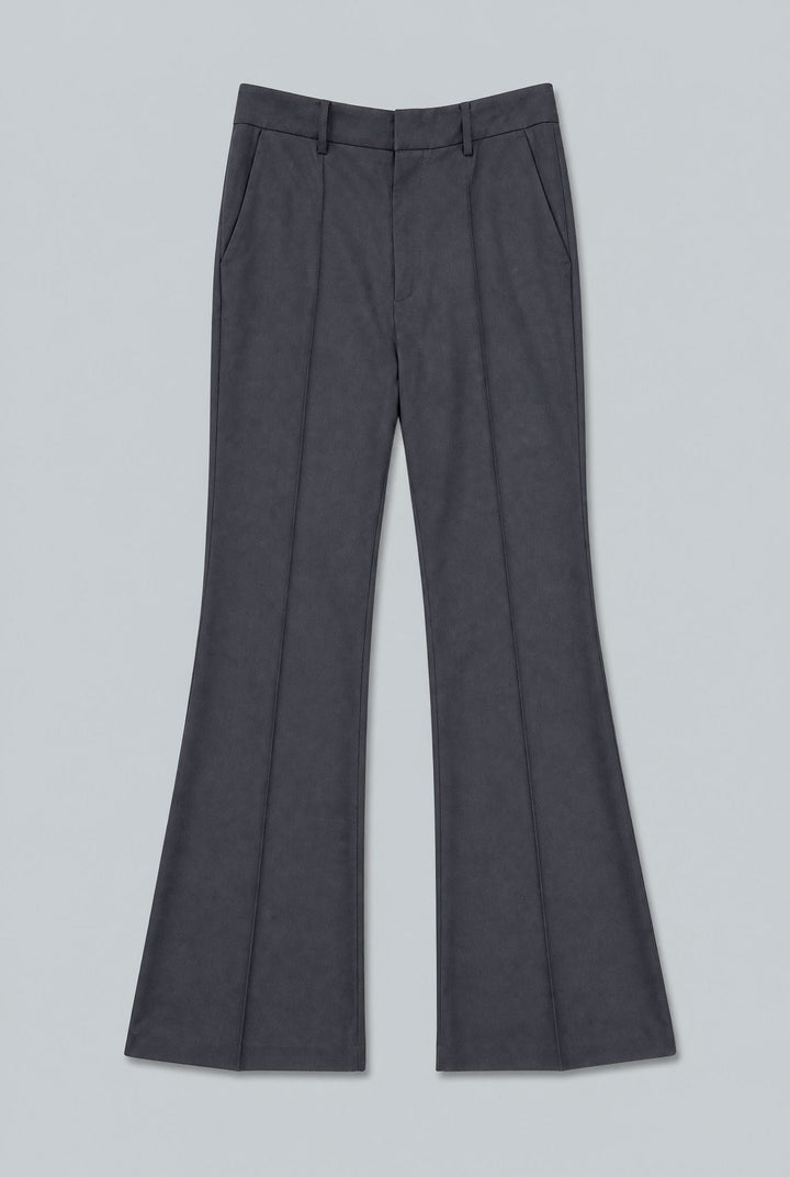 Flared Basic Trousers - Black