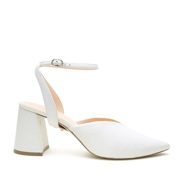 White V Mule + Marilyn Strap - White