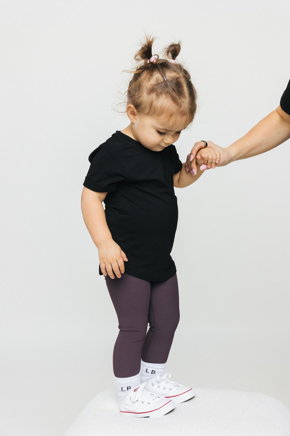 Baby Athletic Ribbed Legging - Plum