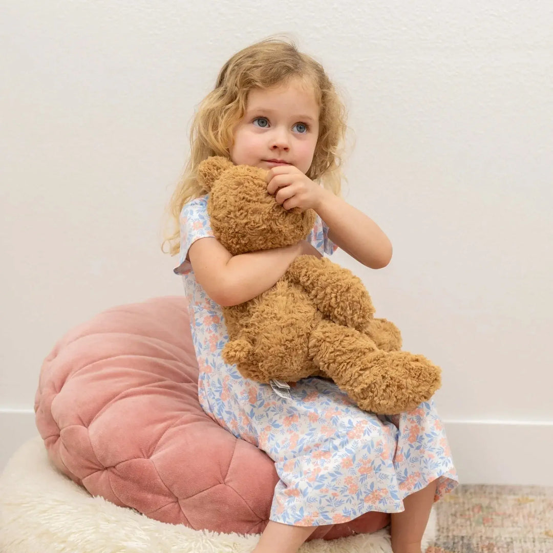 Swirly Girl Dress Short Sleeve - Vintage Flower Pink