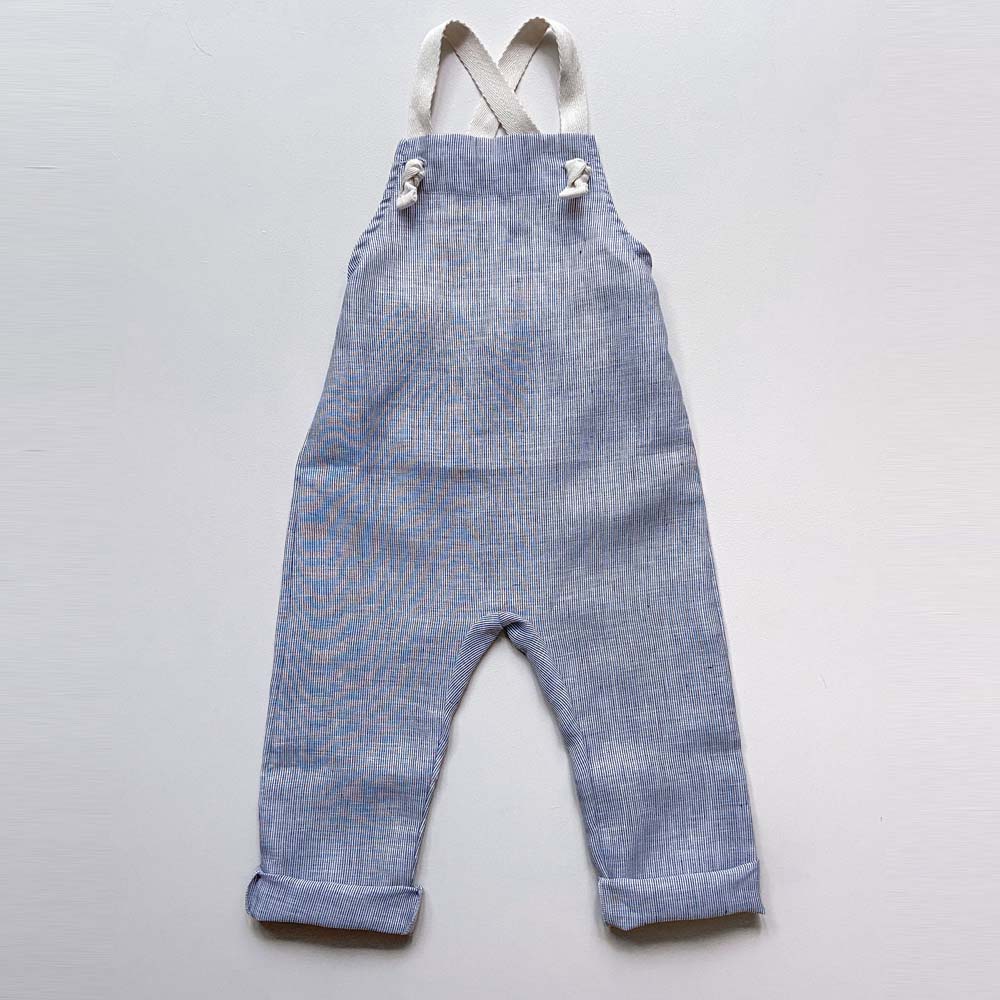 The Linen Overall - French Stripe