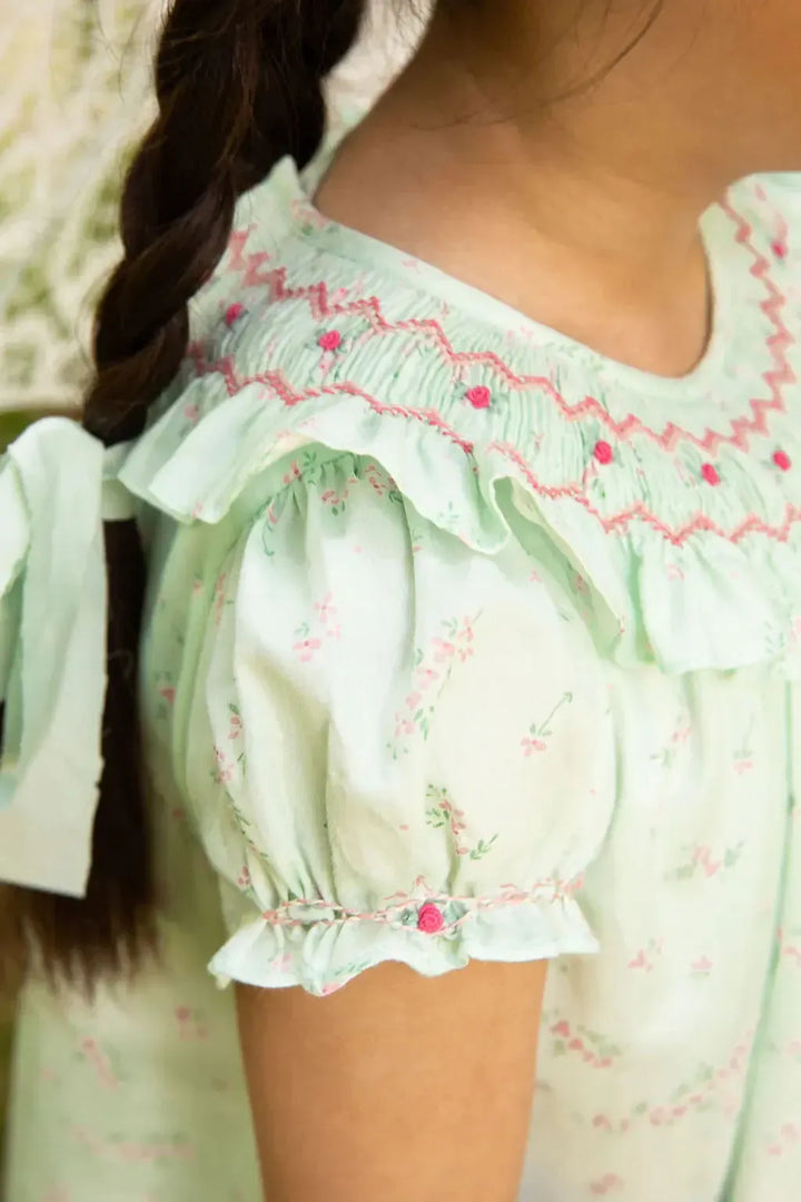 Bishop Dress - Jasmine Mint Floral