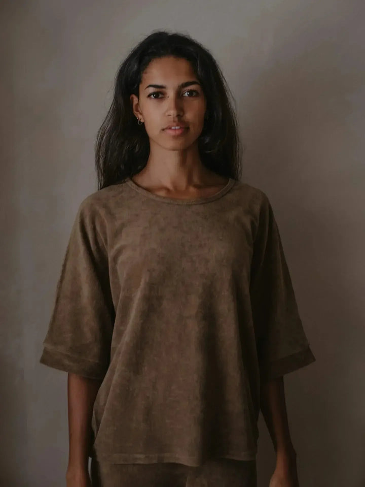 The Oversized Terry Top - Women's - Walnut
