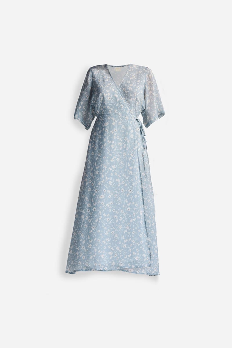 Maxi Wrap Dress - Floral Poetry