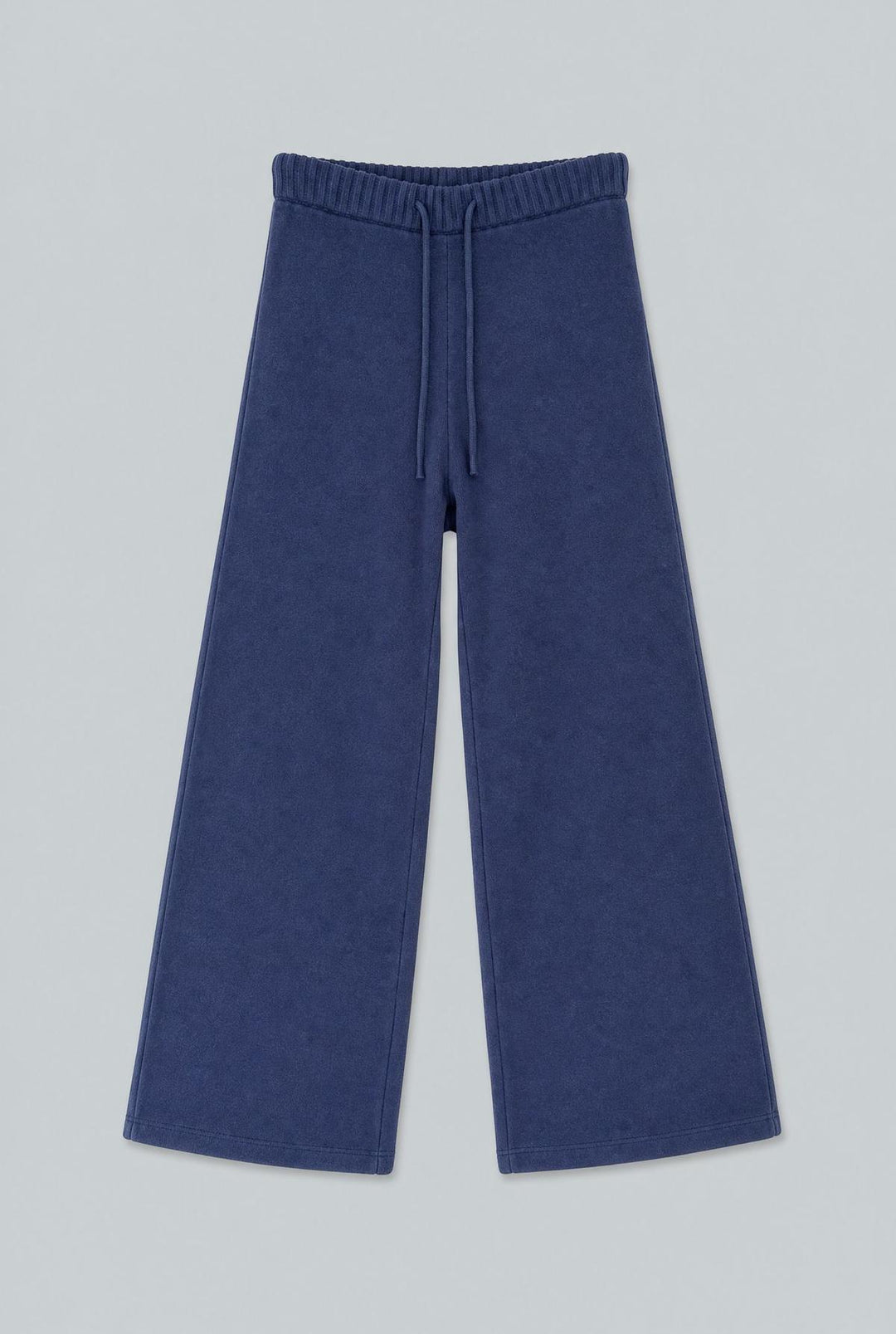 Wide Leg Sweater Pants - Navy