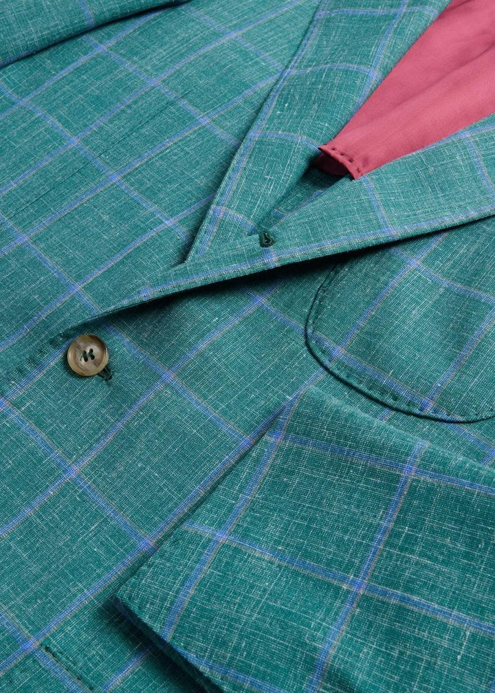 Phineas Cole Deco Windowpane Soft Jacket - Green