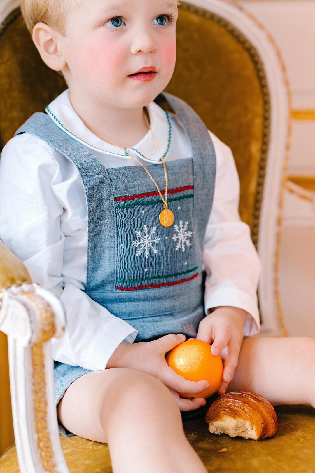 Flannel Boy Dungaree & Shirt - George Grey