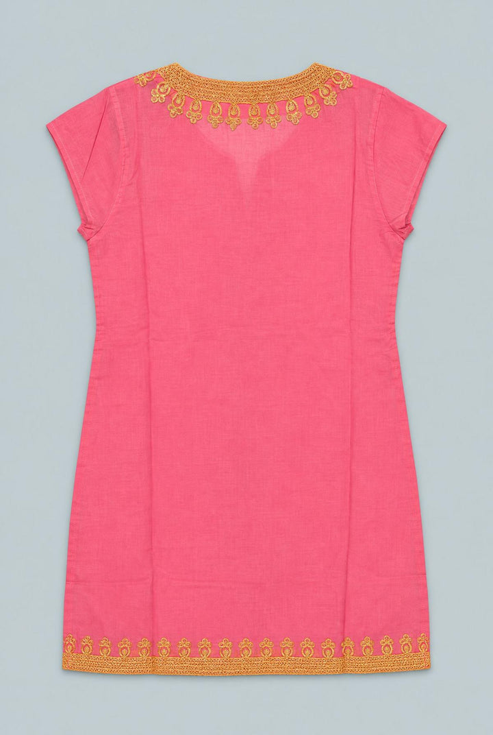 Rowena Tunic - Pink/Gold