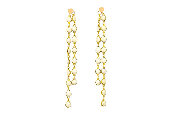 Love Story White Dangle Earrings