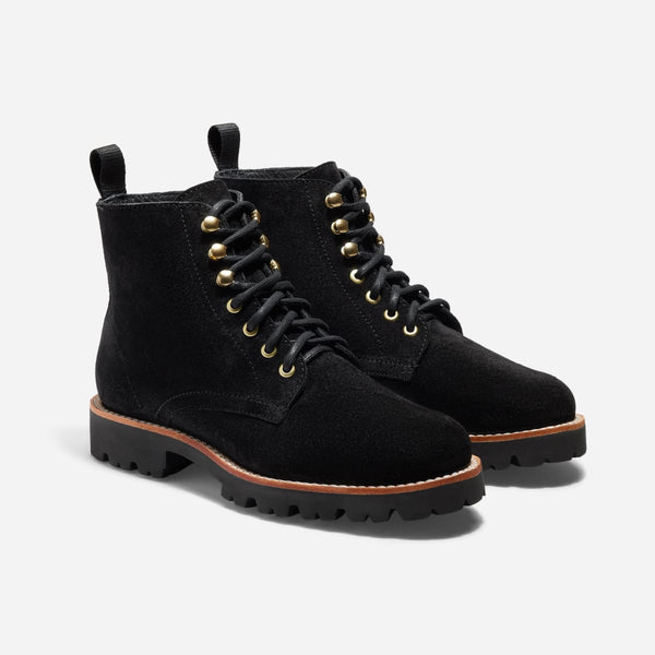 Go-To Lace Lug Boot - Black