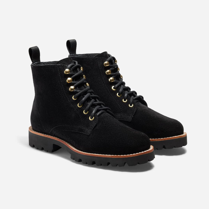 Go-To Lace Lug Boot - Black