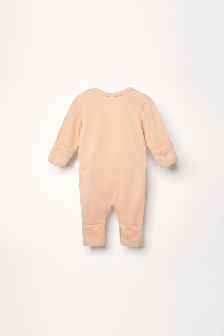 Organic Pima Cotton Baby Kimono Jumpsuit - Pink
