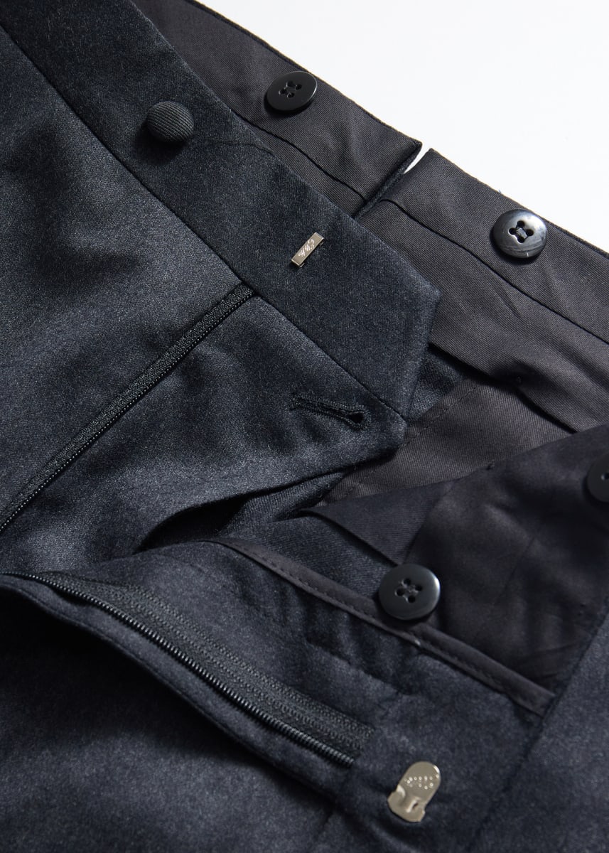 Flannel Formal Trouser - Charcoal