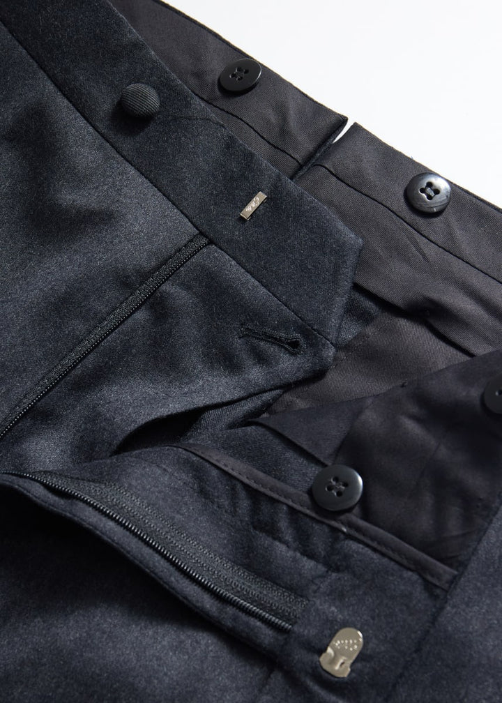 Flannel Formal Trouser - Charcoal