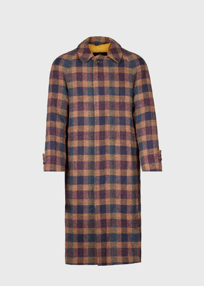 Shetland Wool A-Line Coat - Multi